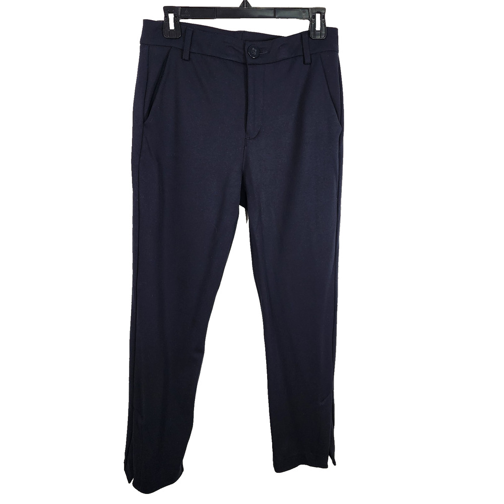 CABI Womens Pencil Trouser Navy Blue Rayon Stretch Blend Ankle Size 6 Classic